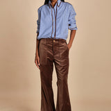 pantaloni 4 tasche in velluto liscio TWIGGY MJD211AAC1116 CHBRO jejia 