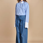 pantalone in denim con pinces KATHERINE MJD217_ATEX45 J0051 BLUE DENIM jejia 