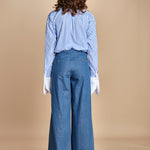 pantalone in denim con pinces KATHERINE MJD217_ATEX45 J0051 BLUE DENIM jejia 
