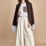 pantalone over in velluto BIRKIN MJD228_ATEX40 J0236 CREAM jejia 