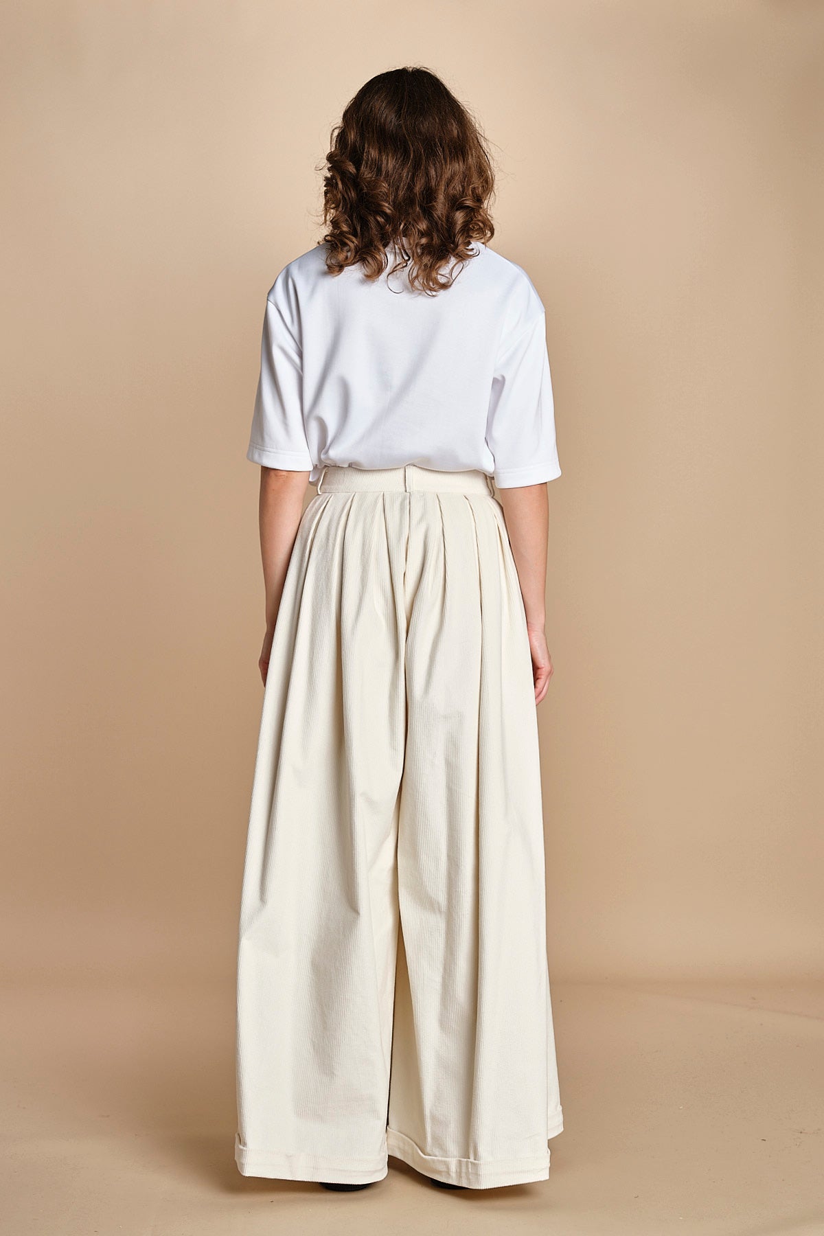 pantalone over in velluto BIRKIN MJD228_ATEX40 J0236 CREAM jejia 