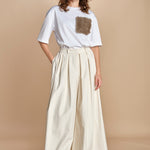 pantalone over in velluto BIRKIN MJD228_ATEX40 J0236 CREAM jejia 