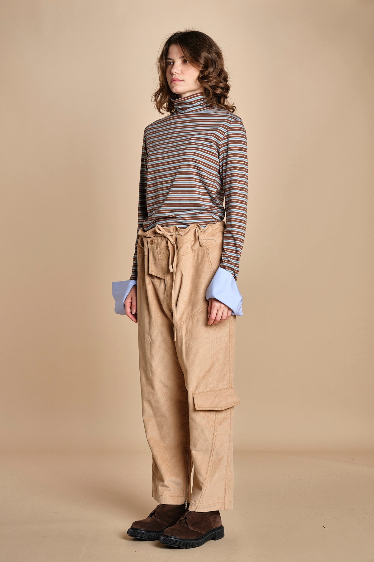 pantalone cargo in velluto TEA MJD231_ATEX42 J0036 jejia 