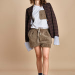 metà montone e metà in cotone NORMA SHORT MJD233AATEX72 J0229 DOVE FUR jejia 