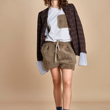 metà montone e metà in cotone NORMA SHORT MJD233AATEX72 J0229 DOVE FUR jejia 