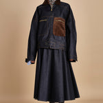 CARLO BOMBER giubbotto in denim MJD507_mr0710 BLUE JEANS WBK jejia 