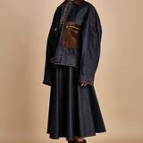 CARLO BOMBER giubbotto in denim MJD507_mr0710 BLUE JEANS WBK jejia 