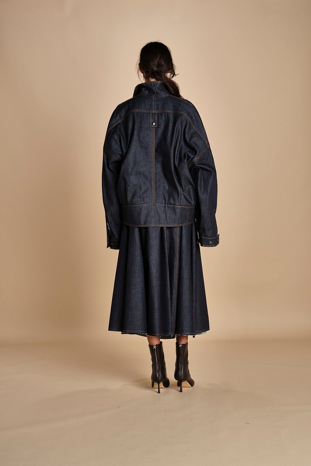 CARLO BOMBER giubbotto in denim MJD507_mr0710 BLUE JEANS WBK jejia 