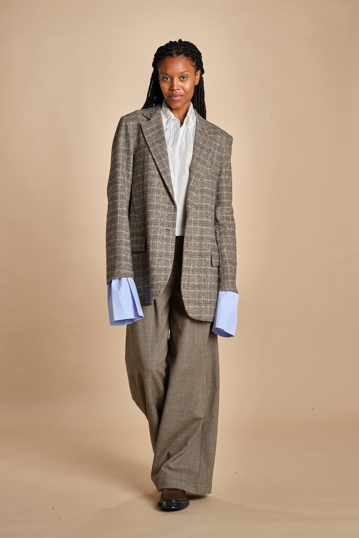 BIRKIN blazer e bottoni in galles MJD514_A26245 COTTON CHECK jejia 
