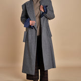 OLLY COAT cappotto doppiopetto in flanella over MJD517_A60003 1002 GREY jejia 