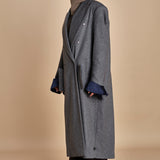 OLLY COAT cappotto doppiopetto in flanella over MJD517_A60003 1002 GREY jejia 