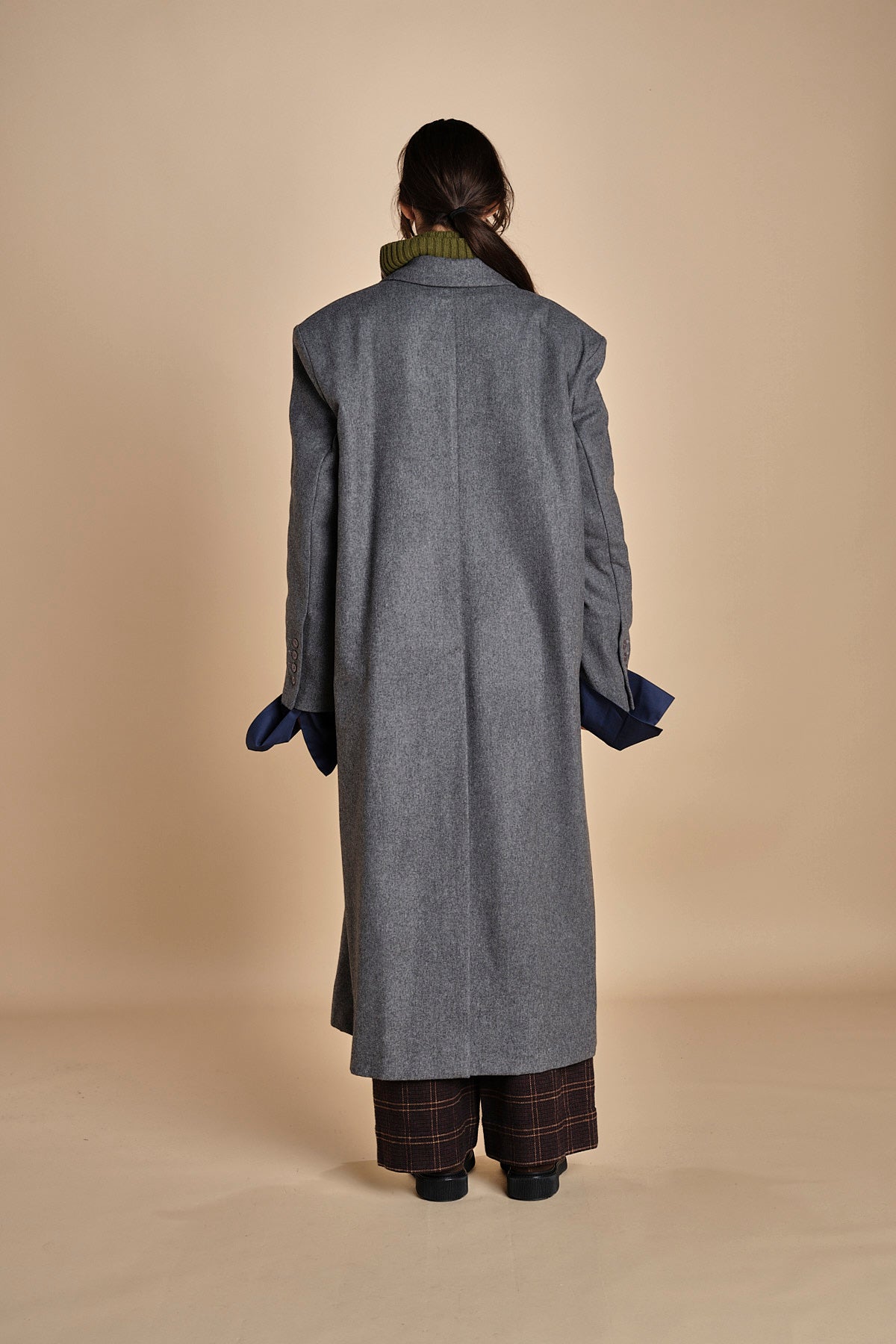 OLLY COAT cappotto doppiopetto in flanella over MJD517_A60003 1002 GREY jejia 