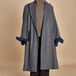 OLLY COAT cappotto doppiopetto in flanella over MJD517_A60003 1002 GREY jejia 