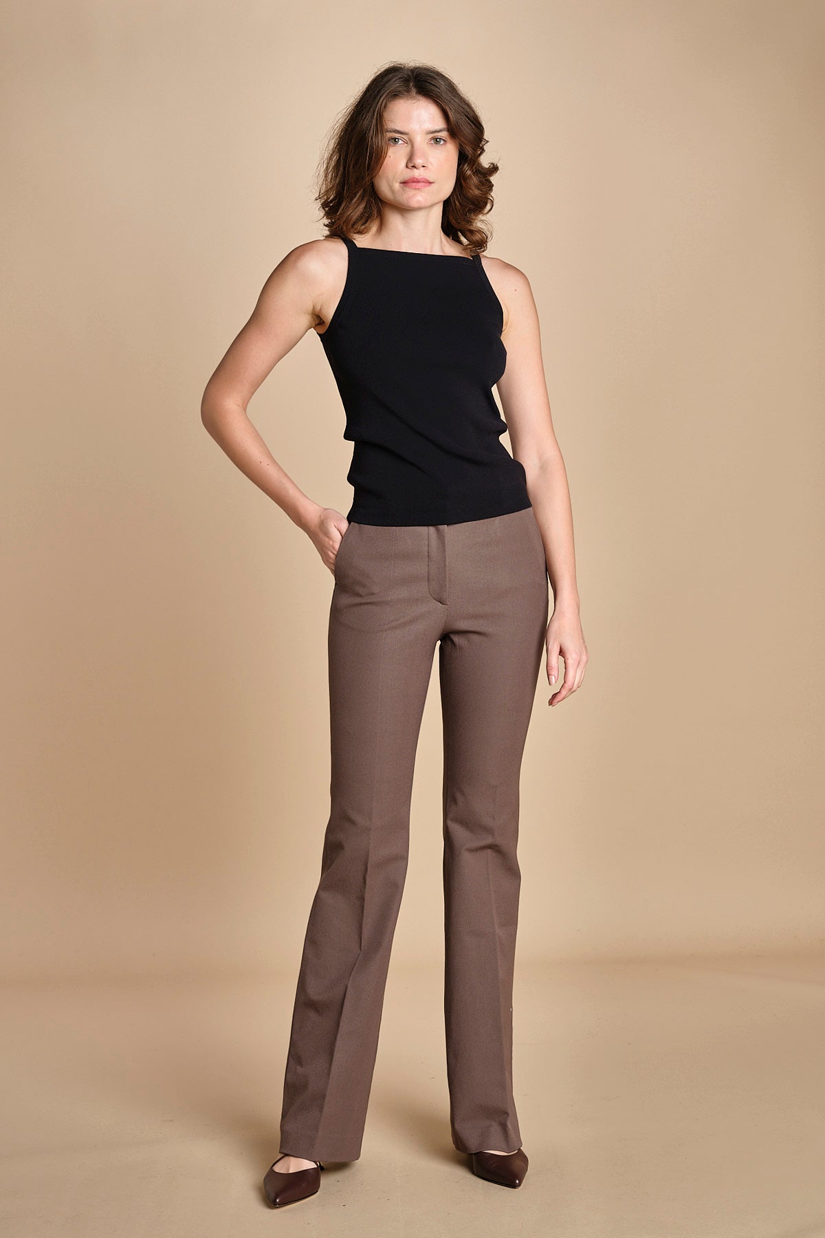 pantalone diritto stretch TARIFA  JF009416 MUSHROOM 2202 joseph 