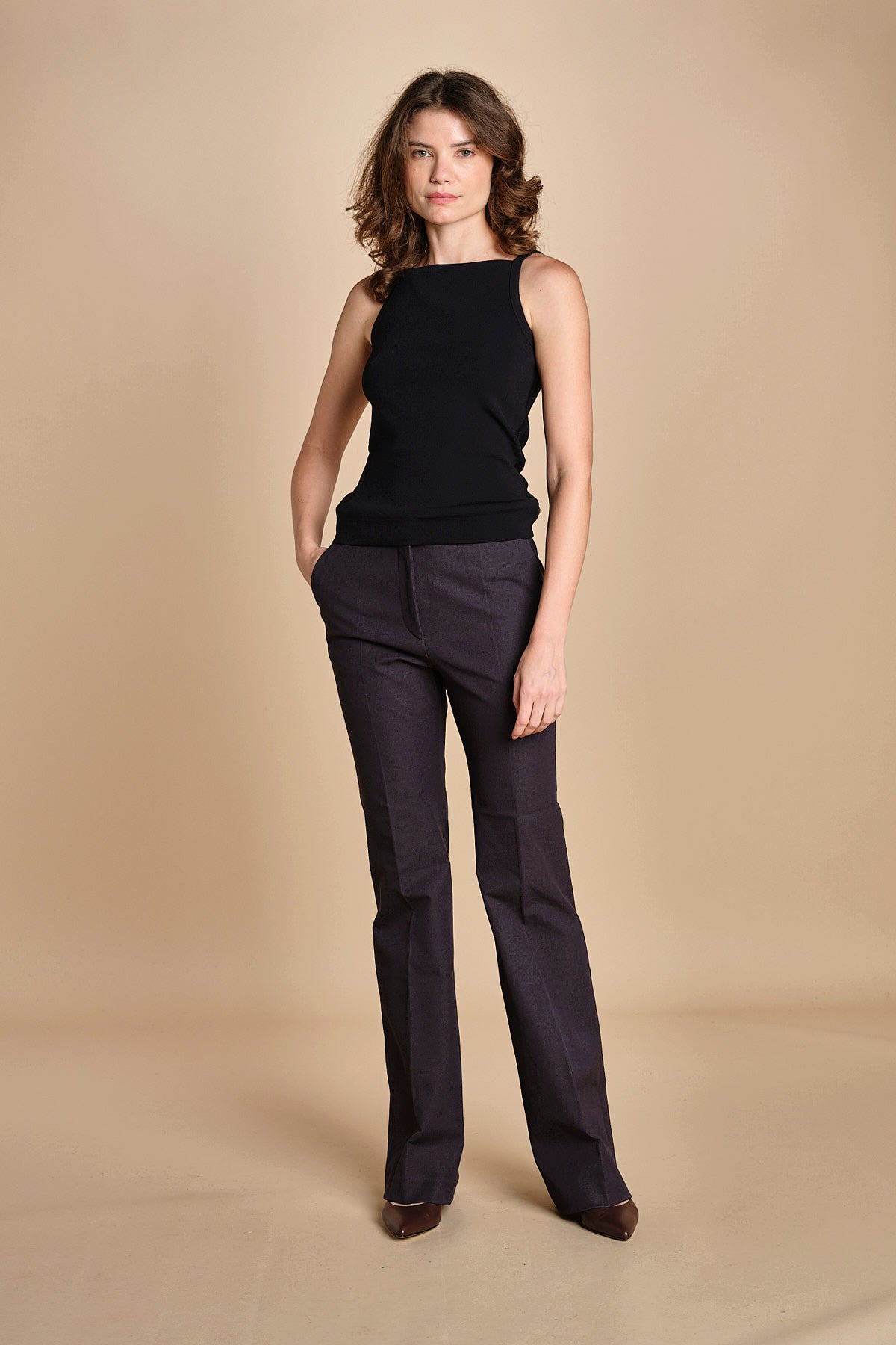 pantalone diritto stretch TARIFA  JF009416 SMOKE joseph 