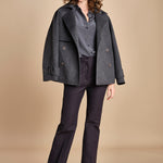 camicia da uomo in seta JOE  JF009423 0211 SMOKE joseph 