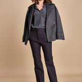 camicia da uomo in seta JOE  JF009423 0211 SMOKE joseph 