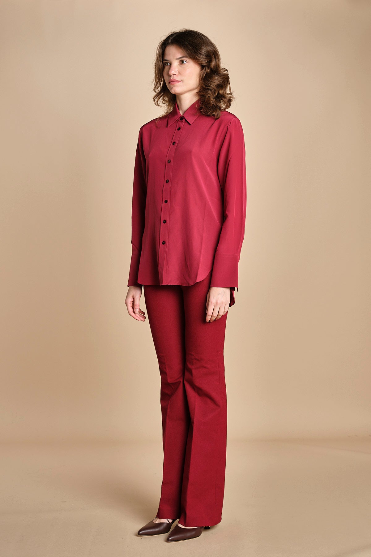 camicia da uomo in seta JOE  JF009423 0518 RUBY joseph 