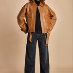 chiodo in pelle BOMBARDIER GOLD laurence bras 