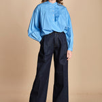 camicia con nervature e rouches FA BLUE laurence bras 