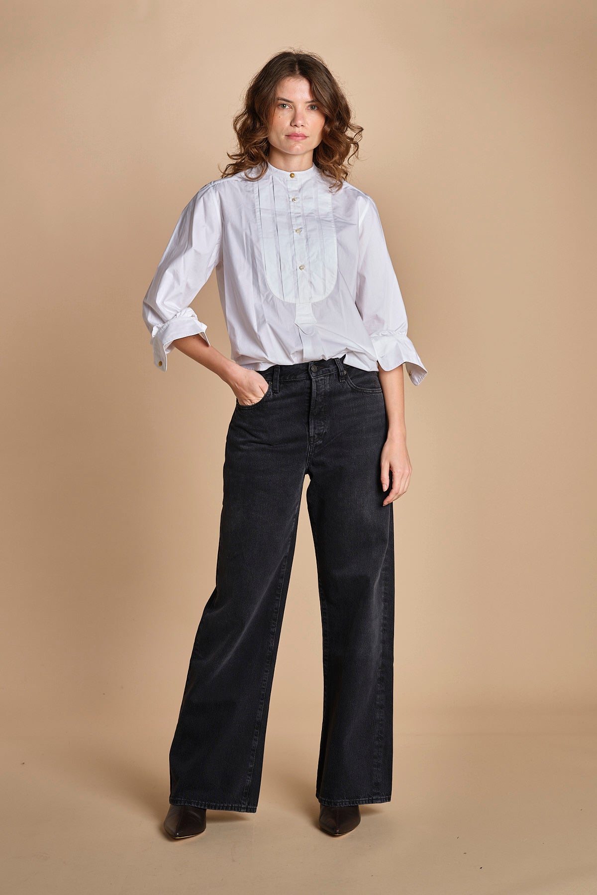 camicia con plastron GRANDETANTE WHIRE laurence bras 