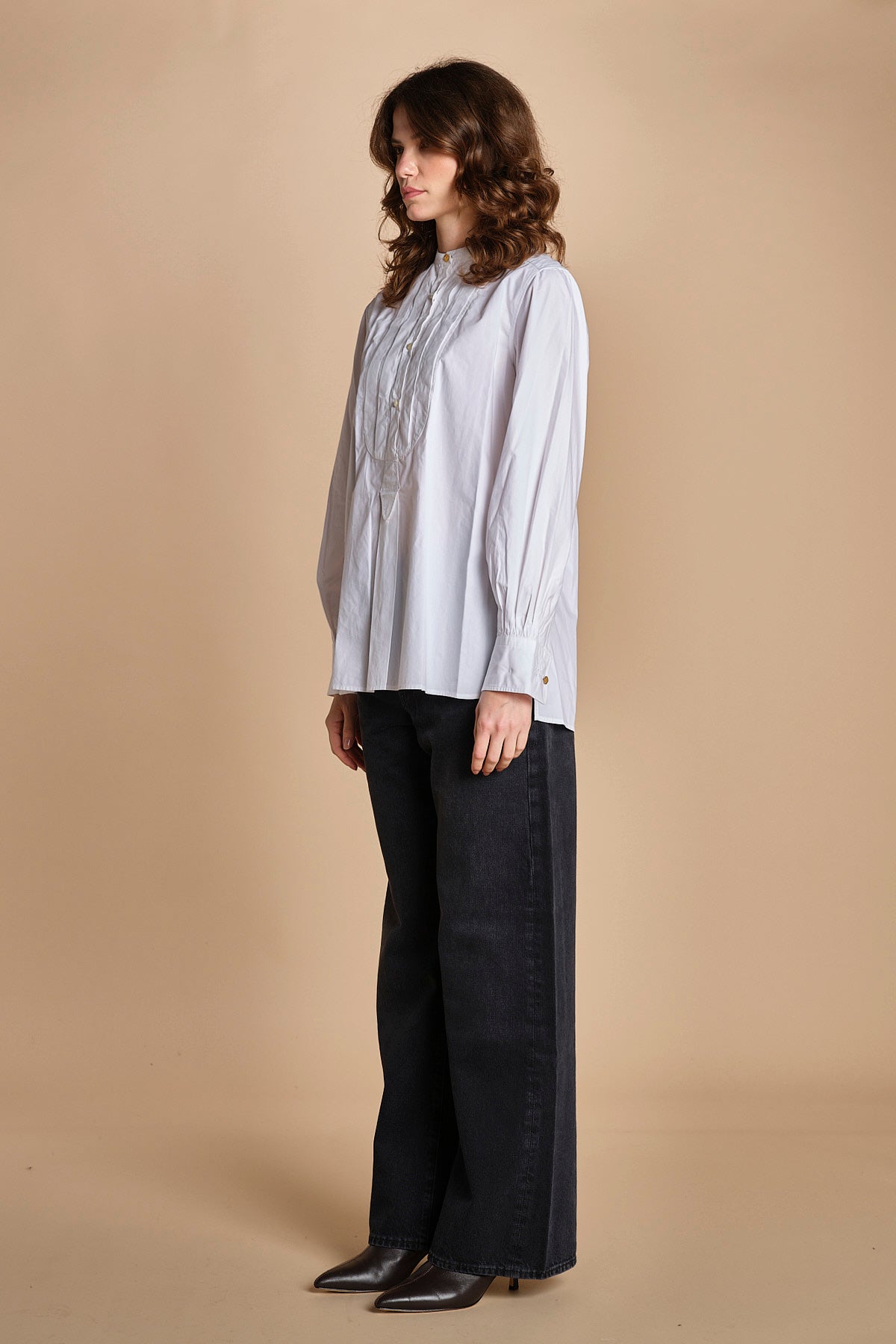 camicia con plastron GRANDETANTE WHIRE laurence bras 