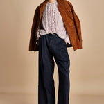 camicia voille lana con rouches MAGRITTE RED_WHITE CHECKS laurence bras 