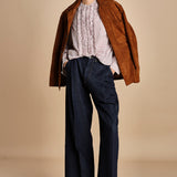 camicia voille lana con rouches MAGRITTE RED_WHITE CHECKS laurence bras 