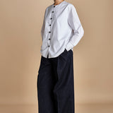 camicia con bottoni in swarosky RAMPLINGO WHITE laurence bras 