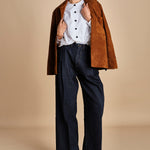 camicia con bottoni in swarosky RAMPLINGO WHITE laurence bras 