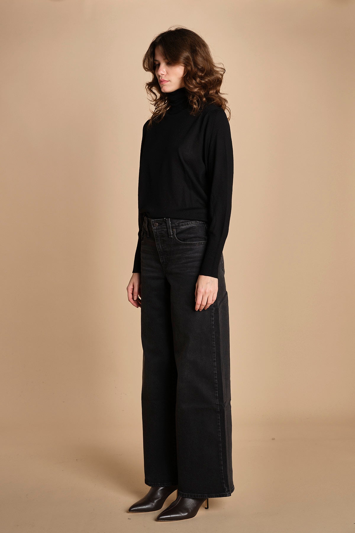 denim vita alta palazzo HR WIDE LEG 0039B 0000 levi's 