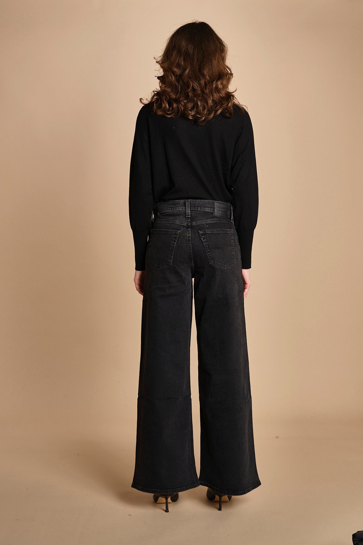 denim vita alta palazzo HR WIDE LEG 0039B 0000 levi's 
