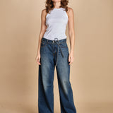denim zampa con cintura XL STRAIHT A8701 0030 levi's 