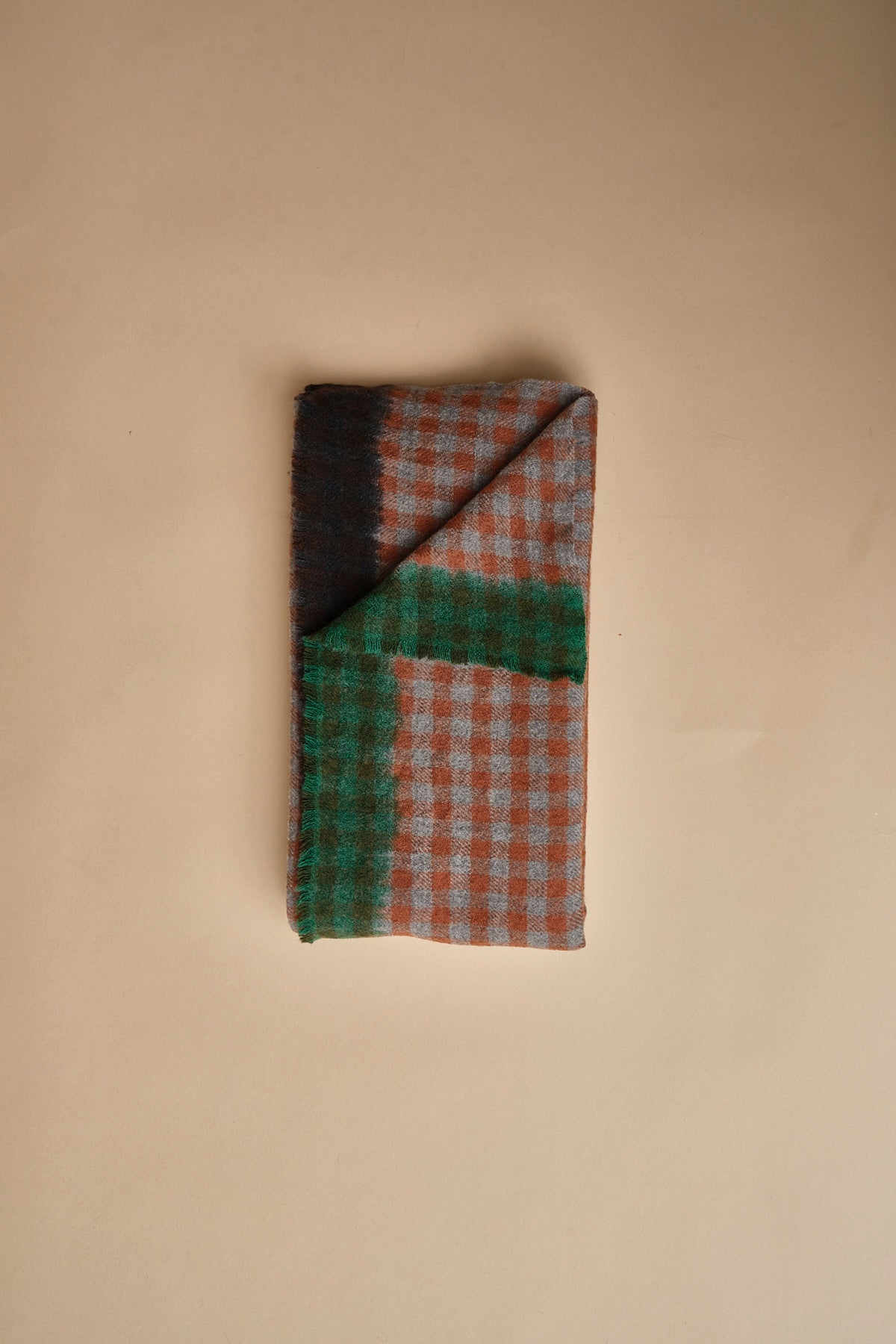 stola a quadretti. BEATLES BROWN lovat & green 