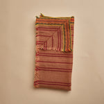 stola a righe. JOAQUIM BURGUNDY lovat & green 