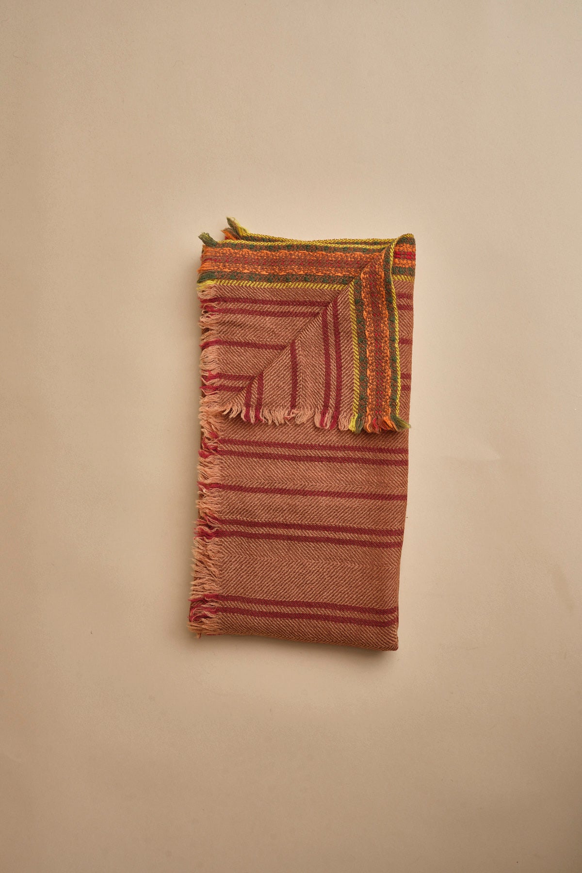 stola a righe. JOAQUIM BURGUNDY lovat & green 