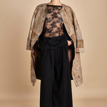 top in pizzo con manica lunga LENI BLACK malina 