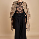 top in pizzo con manica lunga LENI BLACK malina 