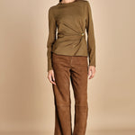top con fibbie MAILEY OLIVE malina 