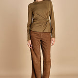 top con fibbie MAILEY OLIVE malina 