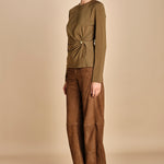 top con fibbie MAILEY OLIVE malina 