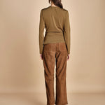 top con fibbie MAILEY OLIVE malina 
