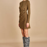 mini abito con fibbie MAILEY DRESS OLIVE malina 