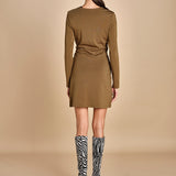 mini abito con fibbie MAILEY DRESS OLIVE malina 