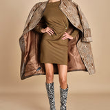 mini abito con fibbie MAILEY DRESS OLIVE malina 