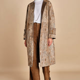 cappotto in cavallino zebrato ZELLEA MOIRE malina 