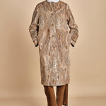 cappotto in cavallino zebrato ZELLEA MOIRE malina 