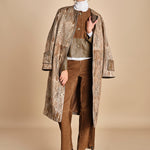 cappotto in cavallino zebrato ZELLEA MOIRE malina 