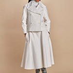 peacot corto di seta SHORT PEA JACKET  A16V02-C NS97 AVORY martin grant 