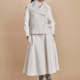 peacot corto di seta SHORT PEA JACKET  A16V02-C NS97 AVORY martin grant 